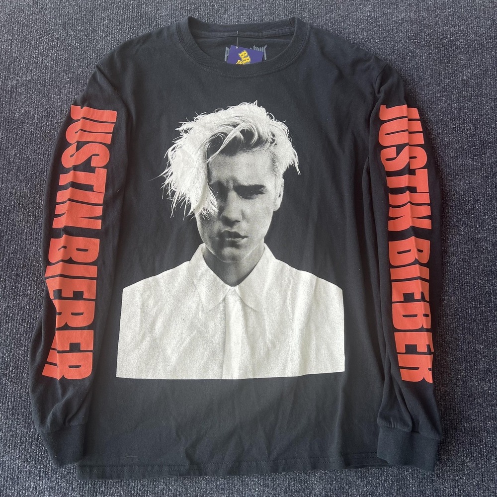 Justin Bieber Purpose Tour Shirt Mens Small Long Sleeve Concert Band Merchandise